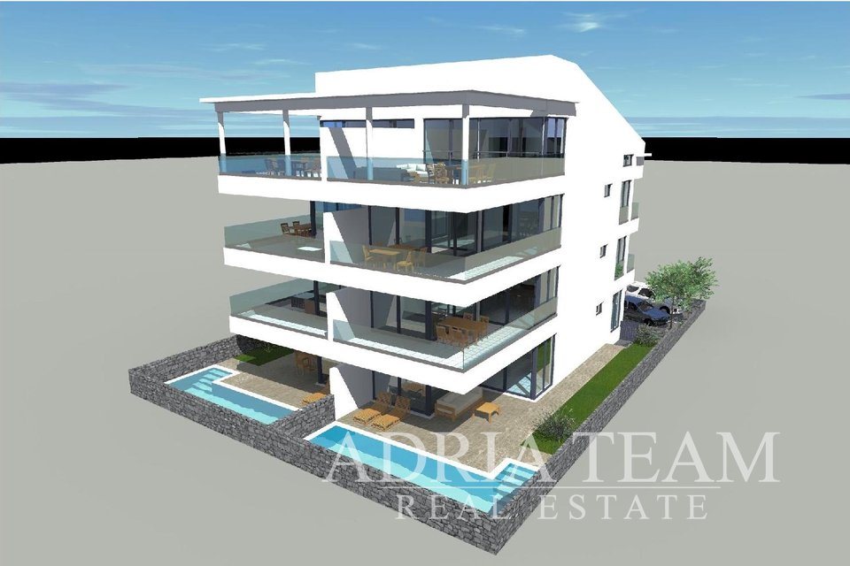 APARTMENTS, NEW BUILDING, 20 M FROM THE SEA TOP POSITION !!! POVLJANA