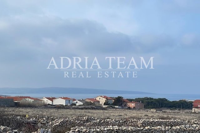 INVESTMENT OPPORTUNITY !! LAND WITH SEA VIEW, 360 M FROM THE SEA, POVLJANA - PAG