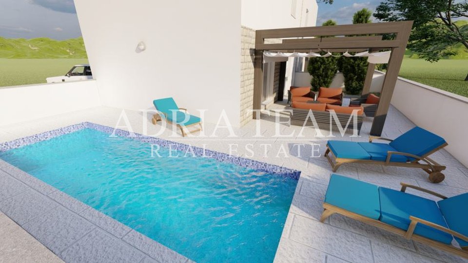 VILLA WITH POOL, 350 m FROM THE SEA, VIR - ZADAR