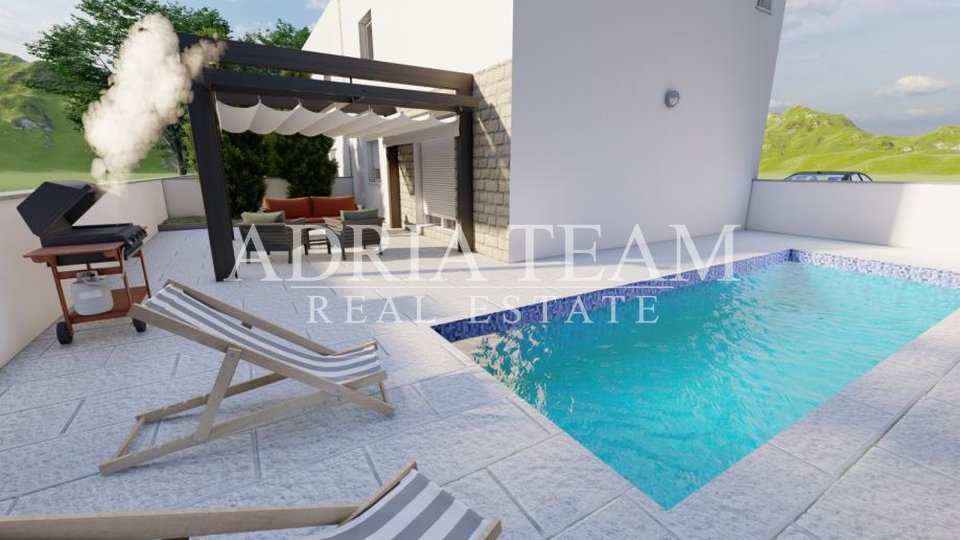 VILLA WITH POOL, 350 m FROM THE SEA, VIR - ZADAR