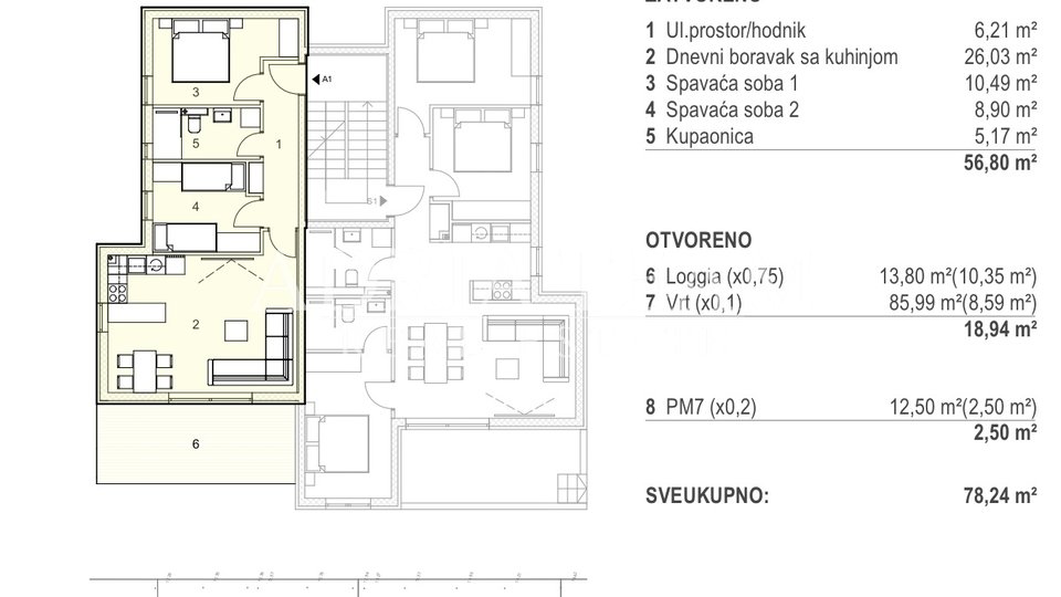 Ferienwohnung, 70 m2, Verkauf, Pag - Šimuni