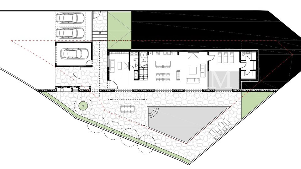 BUILDING LAND FIRST ROW TO THE SEA WITH A PROJECT FOR A VILLA, TOP POSITION!! - NIN-ZATON