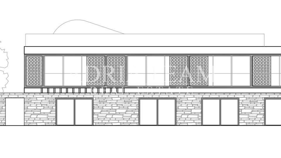 BUILDING LAND FIRST ROW TO THE SEA WITH A PROJECT FOR A VILLA, TOP POSITION!! - NIN-ZATON