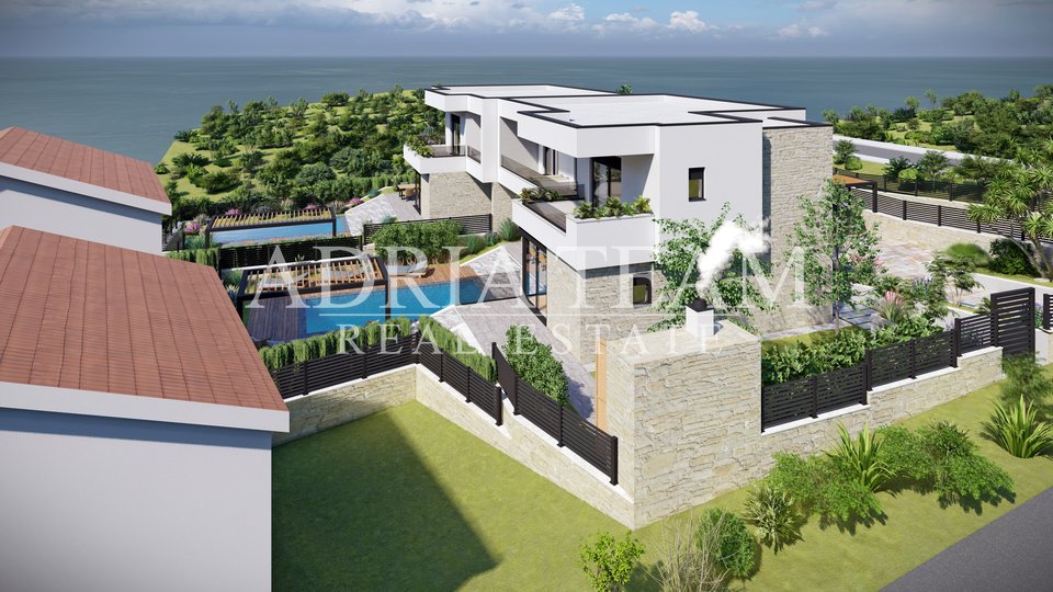 BUILDING LAND WITH PERMIT FOR TWO VILLAS WITH SWIMMING POOL, TOP POSITION, RTINA - RAŽANAC