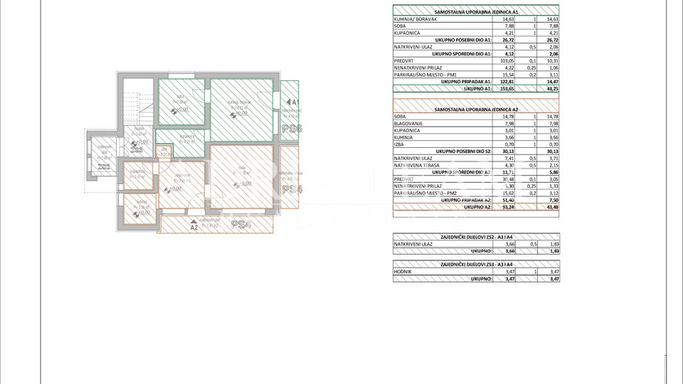 APARTMÁNY V BYTOVÉM DOMU SE ZAHRADOU, KLIDNÁ A TICHÁ LOKALITA, POSEDARJE - ZADAR