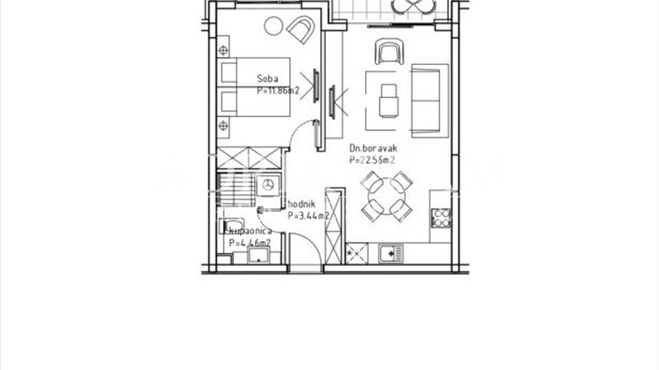 Ferienwohnung, 27 m2, Verkauf, Makarska