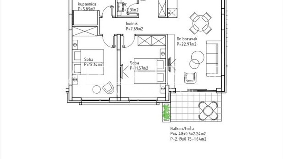 Ferienwohnung, 27 m2, Verkauf, Makarska