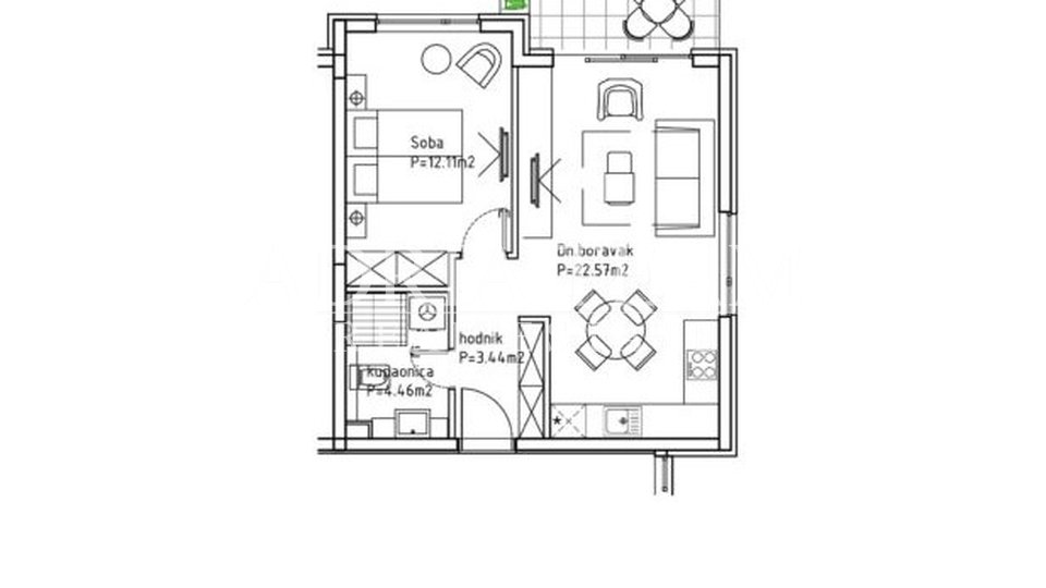 Ferienwohnung, 27 m2, Verkauf, Makarska