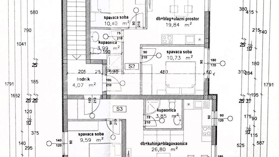 VILA S TRI STAMBENE JEDINICE I POGLEDOM NA MORE - VIR, JUŽNA STRANA