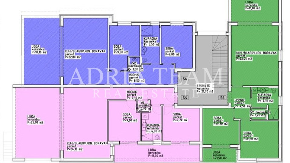 PRILIKA!!! APARTMAN NA 1. KATU STAMBENE ZGRADE, POGLED NA MORE - DIKLO, ZADAR