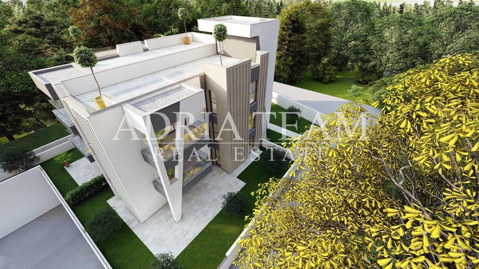 DVOUPOKOJOVÉ APARTMÁNY - BUDOVA  C - S VÝHLEDEM NA MOŘE, 350 m OD MOŘE, ZADAR - DIKLOVAC