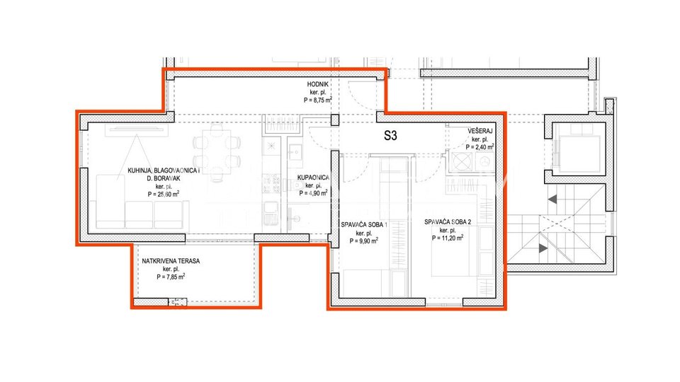 Ferienwohnung, 96 m2, Verkauf, Zadar - Diklovac