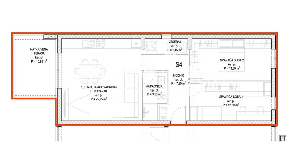 TWO-BEDROOM APARTMENTS - BUILDING C -  WITH SEA VIEW, 350 m FROM THE SEA, ZADAR - DIKLOVAC