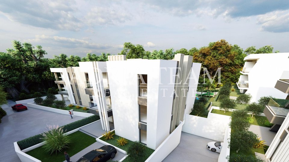 DVOUPOKOJOVÉ APARTMÁNY - BUDOVA B - S VÝHLEDEM NA MOŘE, 350 m OD MOŘE, ZADAR - DIKLOVAC