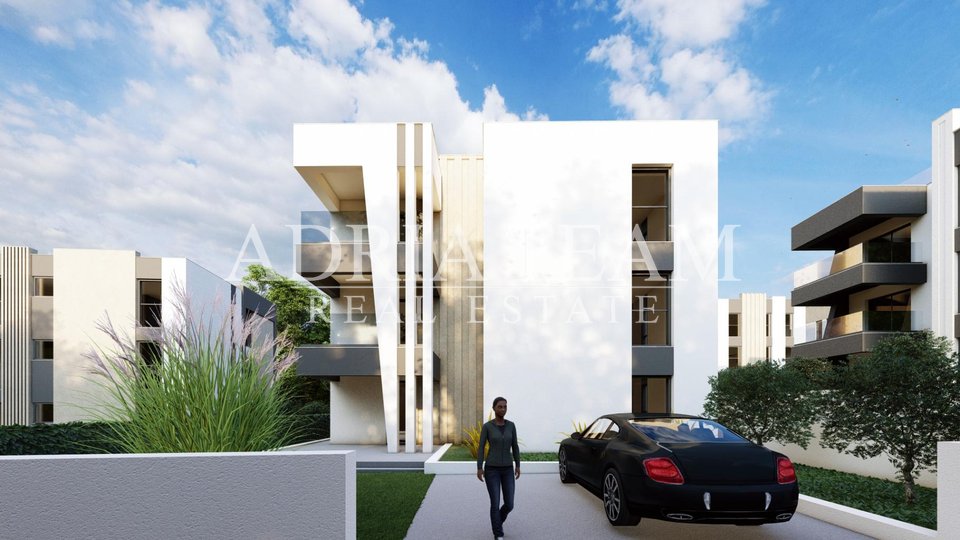 DVOUPOKOJOVÉ APARTMÁNY - BUDOVA B - S VÝHLEDEM NA MOŘE, 350 m OD MOŘE, ZADAR - DIKLOVAC