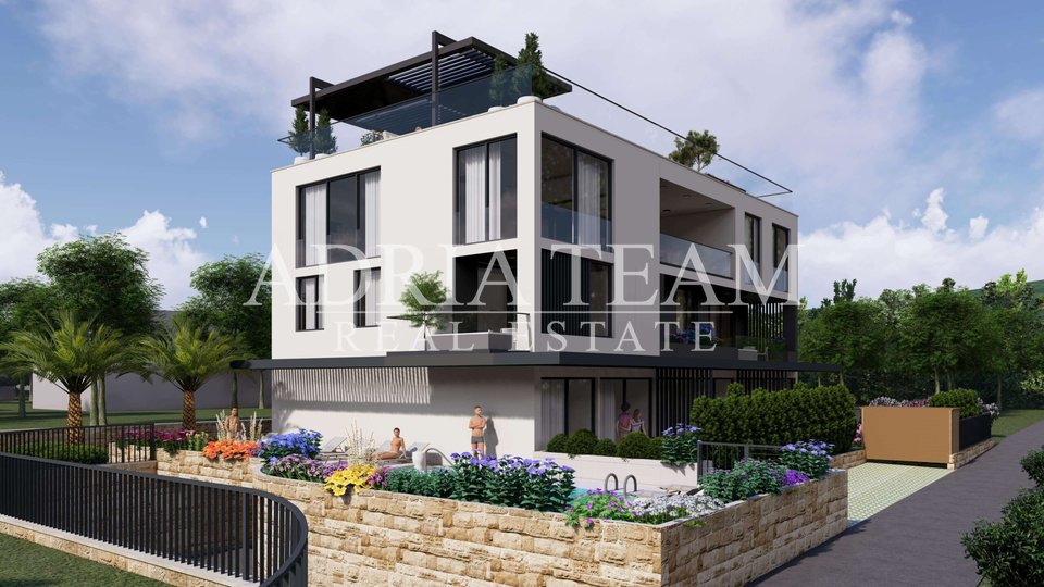 ONE-BEDROOM APARTMENT WITH GARDEN, GARAGE AND PANTRY, SUKOŠAN - ZADAR