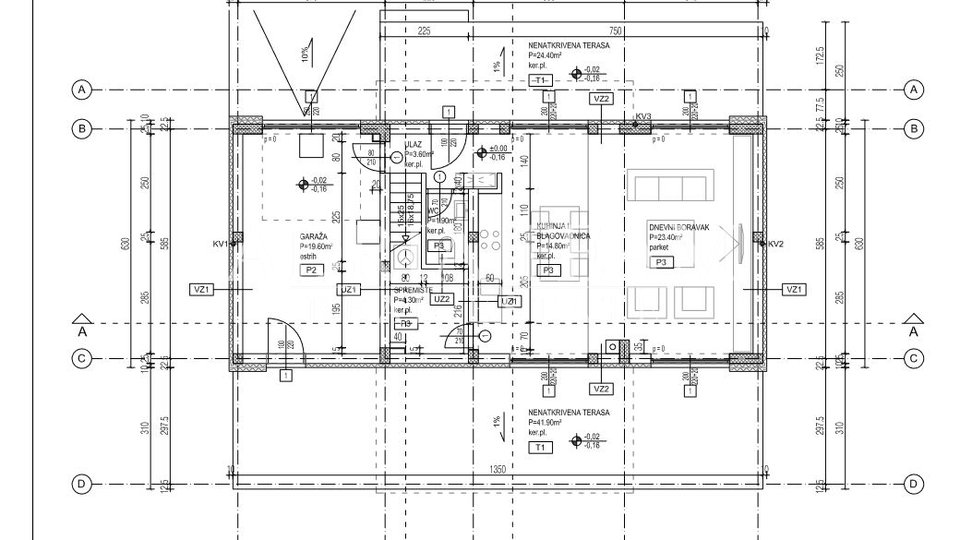 KUĆA S GARAŽOM TE OTVORENIM POGLEDOM NA MORE I PLANINE - VIR