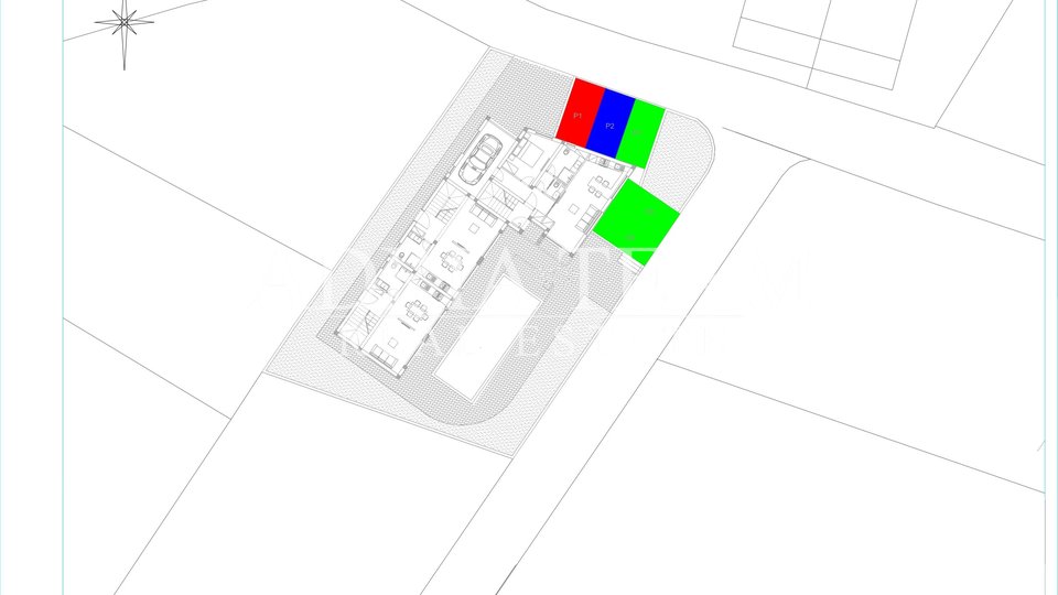 APARTMÁNY V URBÁNNÍ VILE S BAZÉNEM, 250 m OD MOŘE, VIR - ZADAR