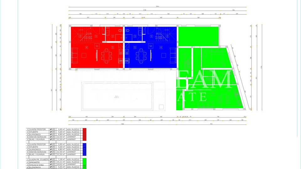 APARTMÁNY V URBÁNNÍ VILE S BAZÉNEM, 250 m OD MOŘE, VIR - ZADAR