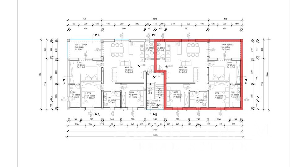 APARTMÁNY S VÝHLEDEM NA MOŘE A VELEBIT, 400 m OD MOŘE, SABUNIKE - ZADAR