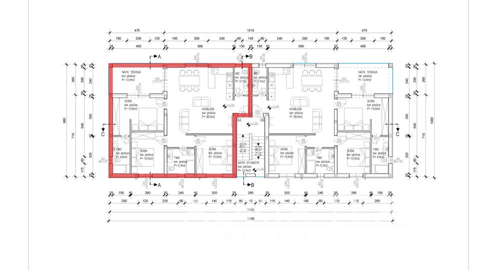 APARTMÁNY S VÝHLEDEM NA MOŘE A VELEBIT, 400 m OD MOŘE, SABUNIKE - ZADAR