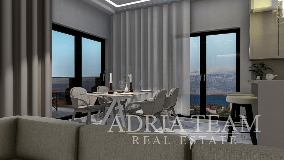 APARTMÁNY S VÝHLEDEM NA MOŘE A VELEBIT, 400 m OD MOŘE, SABUNIKE - ZADAR