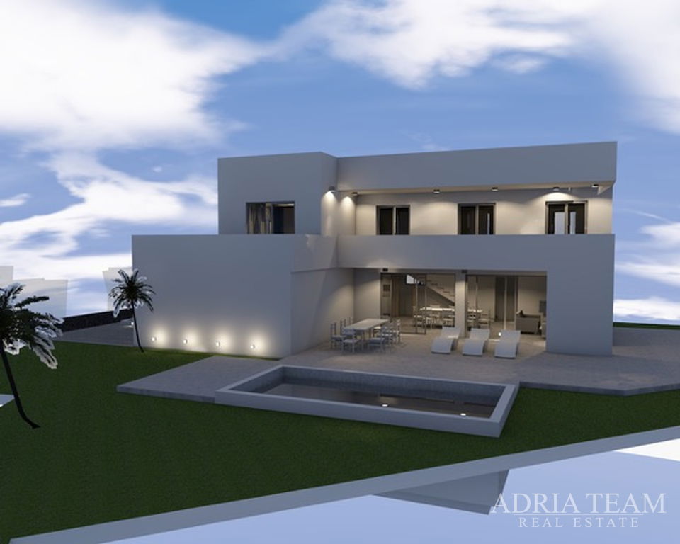 Family villa with pool, Vir