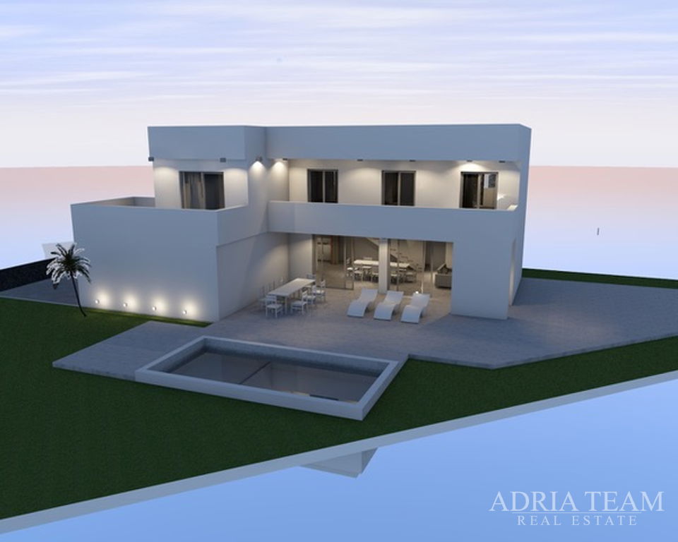 Family villa with pool, Vir