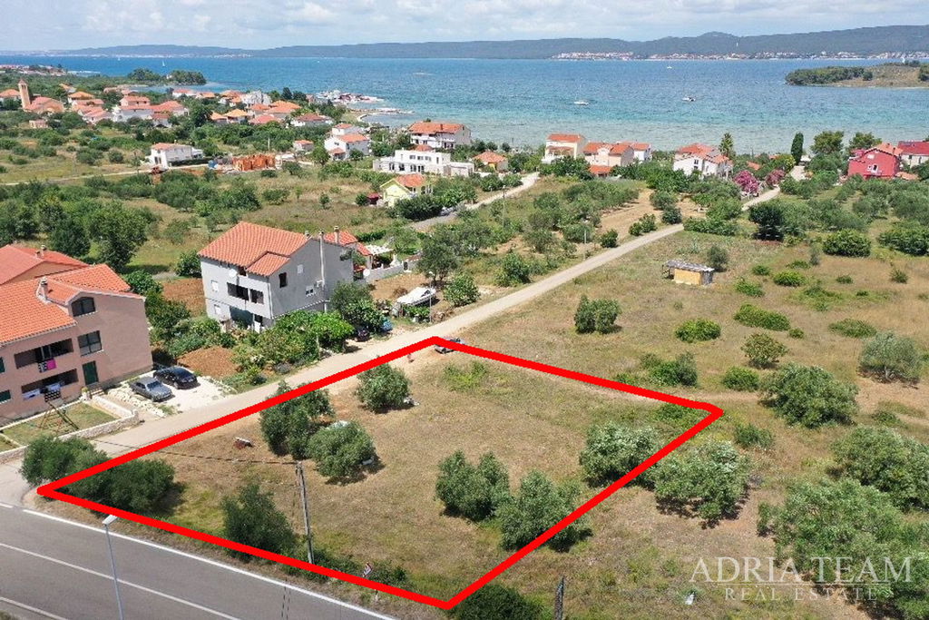 BUILDING LAND WITH SEA VIEW, 200 m FROM THE SEA - MRLJANE,  PAŠMAN