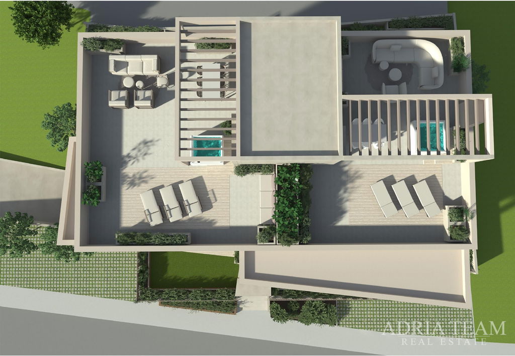 PENTHOUSE S10 WITH ROOF TERRACES IN A RESIDENTIAL BUILDING, NEWLY BUILT - VITRENJAK, ZADAR