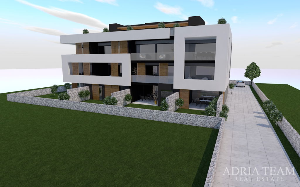 APARTMENT S1 IN A RESIDENTIAL BUILDING, NEWLY BUILT, 150m FROM THE SEA - PRIVLAKA