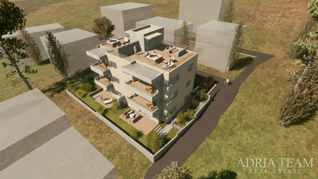 APARTMENT A0 IN A RESIDENTIAL BUILDING IN A NEW DEVELOPMENT, BEAUTIFUL VIEW, 45m FROM THE SEA - VINJERAC