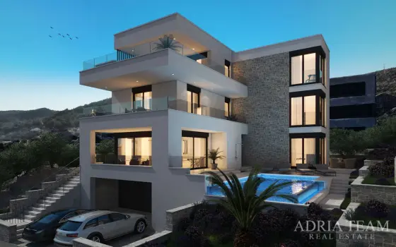 MODERN VILLA, 50m FROM THE SEA, NEW BUILD, BEAUTIFUL VIEW – VINJERAC property for sale
