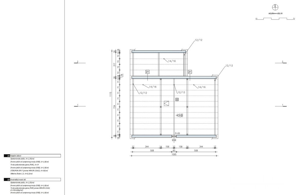 BUILDING LAND WITH A BUILDING PERMIT FOR A PROJECT, 300 m FROM THE SEA - RAŽANAC