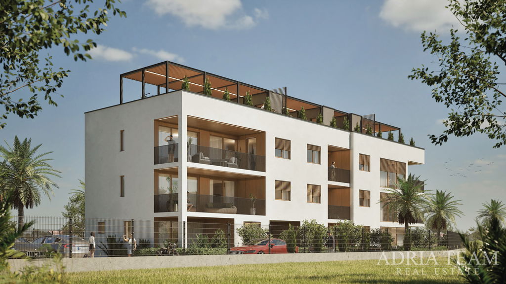 NEW BUILD – 3-BEDROOM APARTMENT WITH TERRACE AND 2 PARKING SPACES – NIN, ZADAR