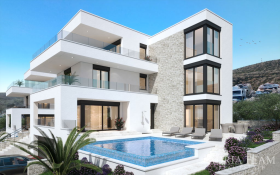 MODERN VILLA, 50m FROM THE SEA, NEW BUILD, BEAUTIFUL VIEW – VINJERAC property for sale