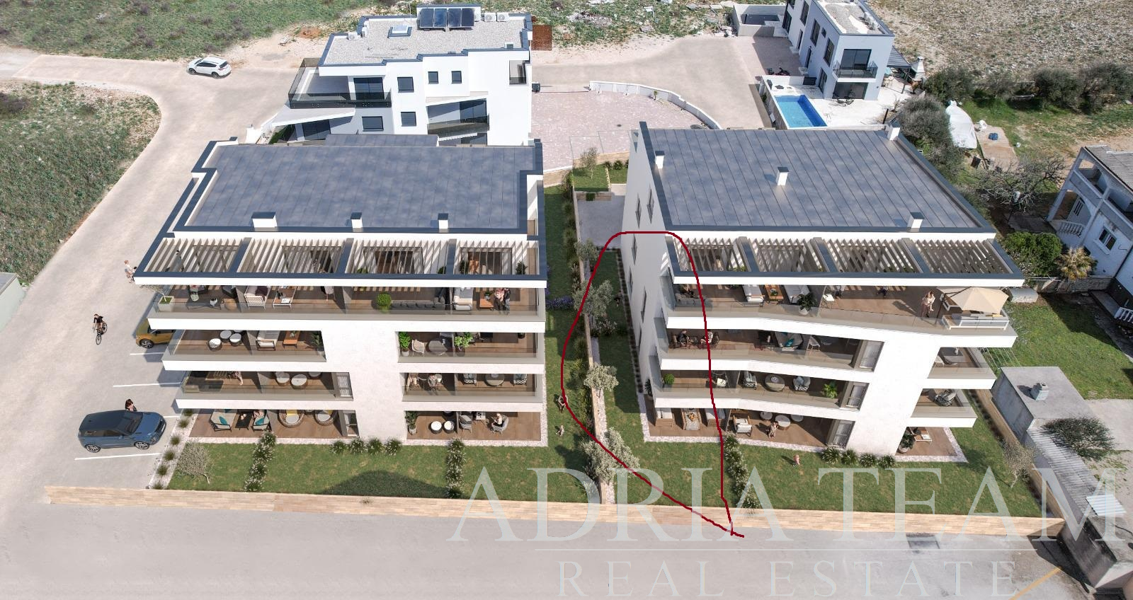 MODERN NEW BUILD 300, FROM THE SEA – POVLJANA, PAG