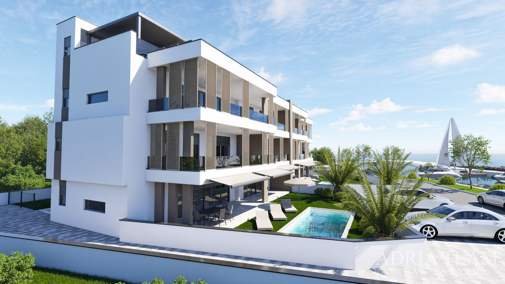 BEAUTIFUL APARTMENT, NEW BUILD, FIRST ROW TO THE SEA – ZATON, NIN