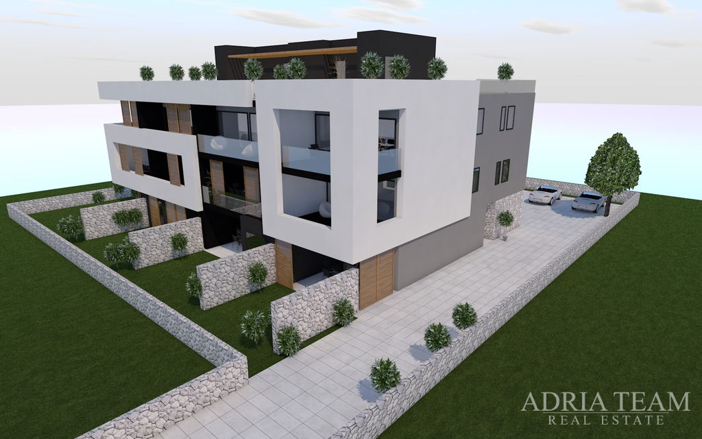 APARTMENT S3 IN A RESIDENTIAL BUILDING, NEWLY BUILT, 150m FROM THE SEA - PRIVLAKA