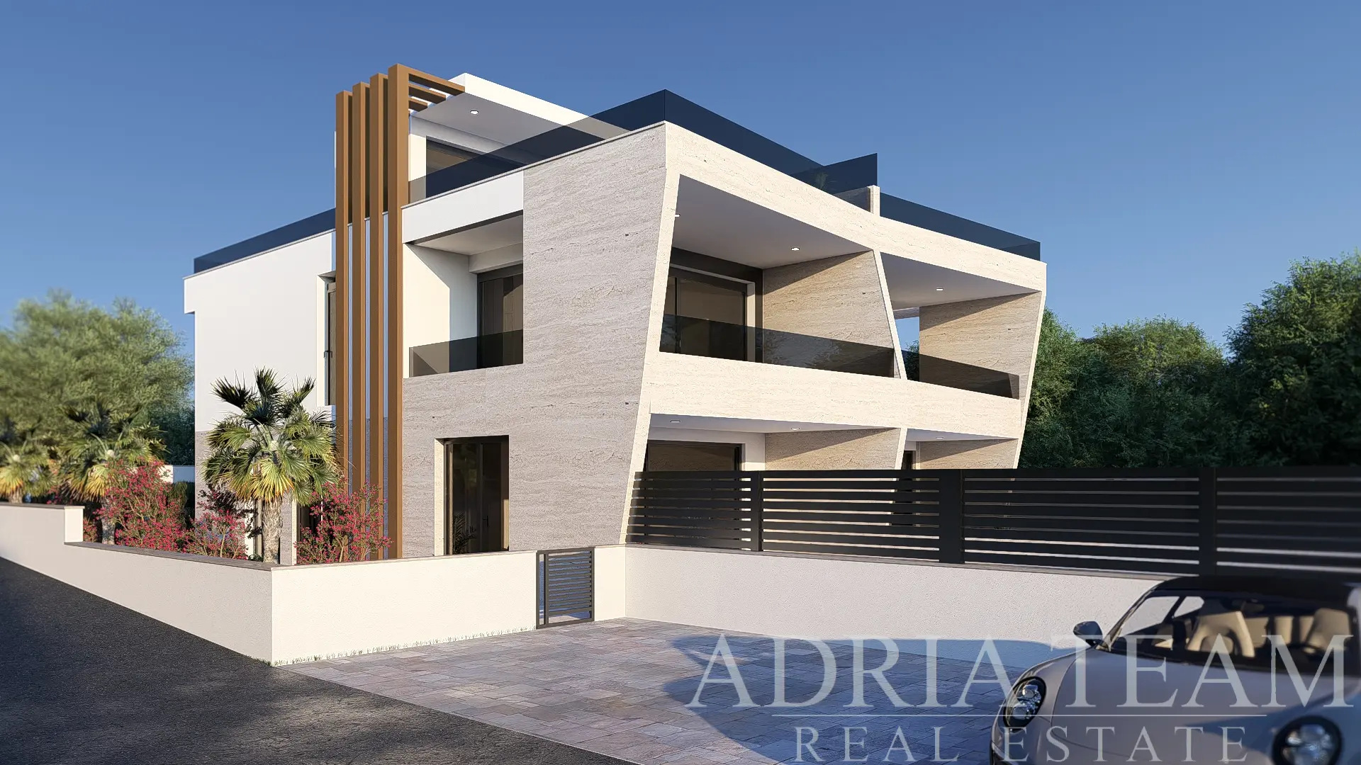 LUXURY SEMI-DETACHED HOUSE IN DIKLO – PRIVATE POOL, ROOFTOP TERRACE AND SEA VIEW, 100 M FROM THE BEACH