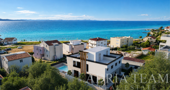 LUXURY SEMI-DETACHED HOUSE IN DIKLO – PRIVATE POOL, ROOFTOP TERRACE AND SEA VIEW, 100 M FROM THE BEACH property for sale