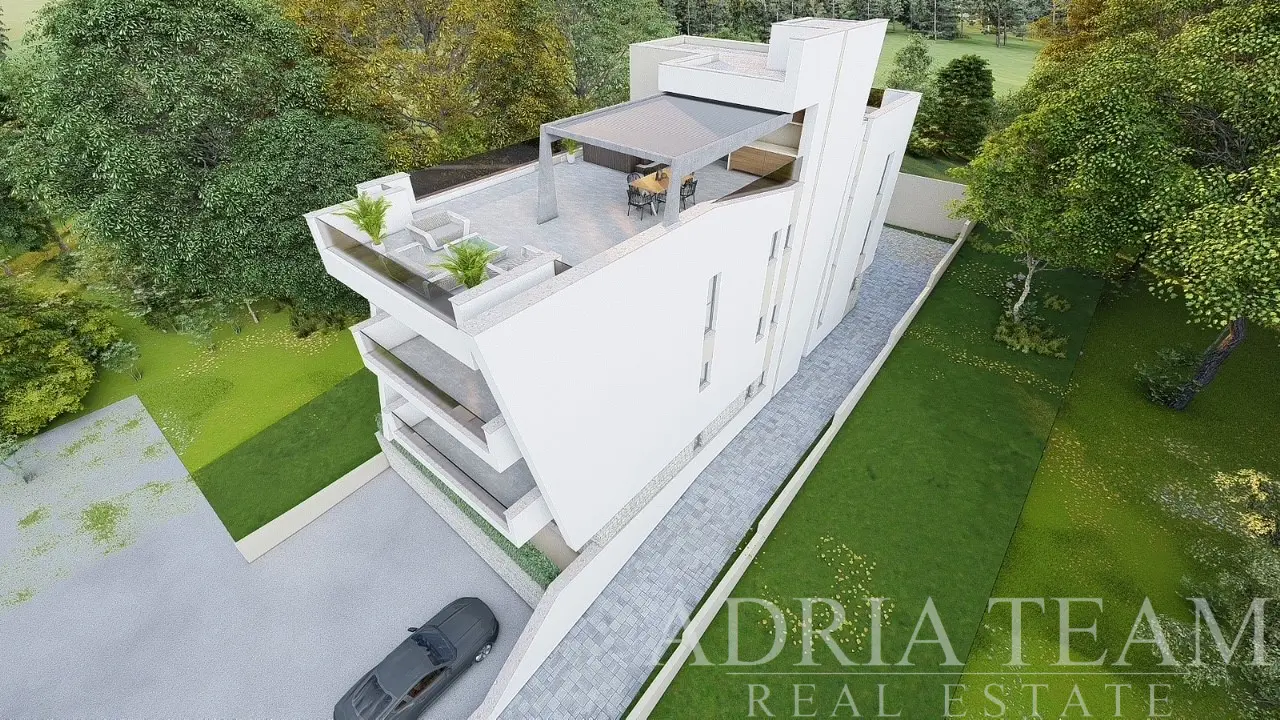 MODERN TWO-LEVEL THREE-ROOM APARTMENT WITH PRIVATE GARDEN AND PANORAMIC SEA VIEW – KOŽINO