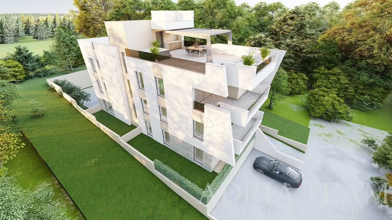 MODERN TWO-LEVEL THREE-ROOM APARTMENT WITH PRIVATE GARDEN AND PANORAMIC SEA VIEW – KOŽINO
