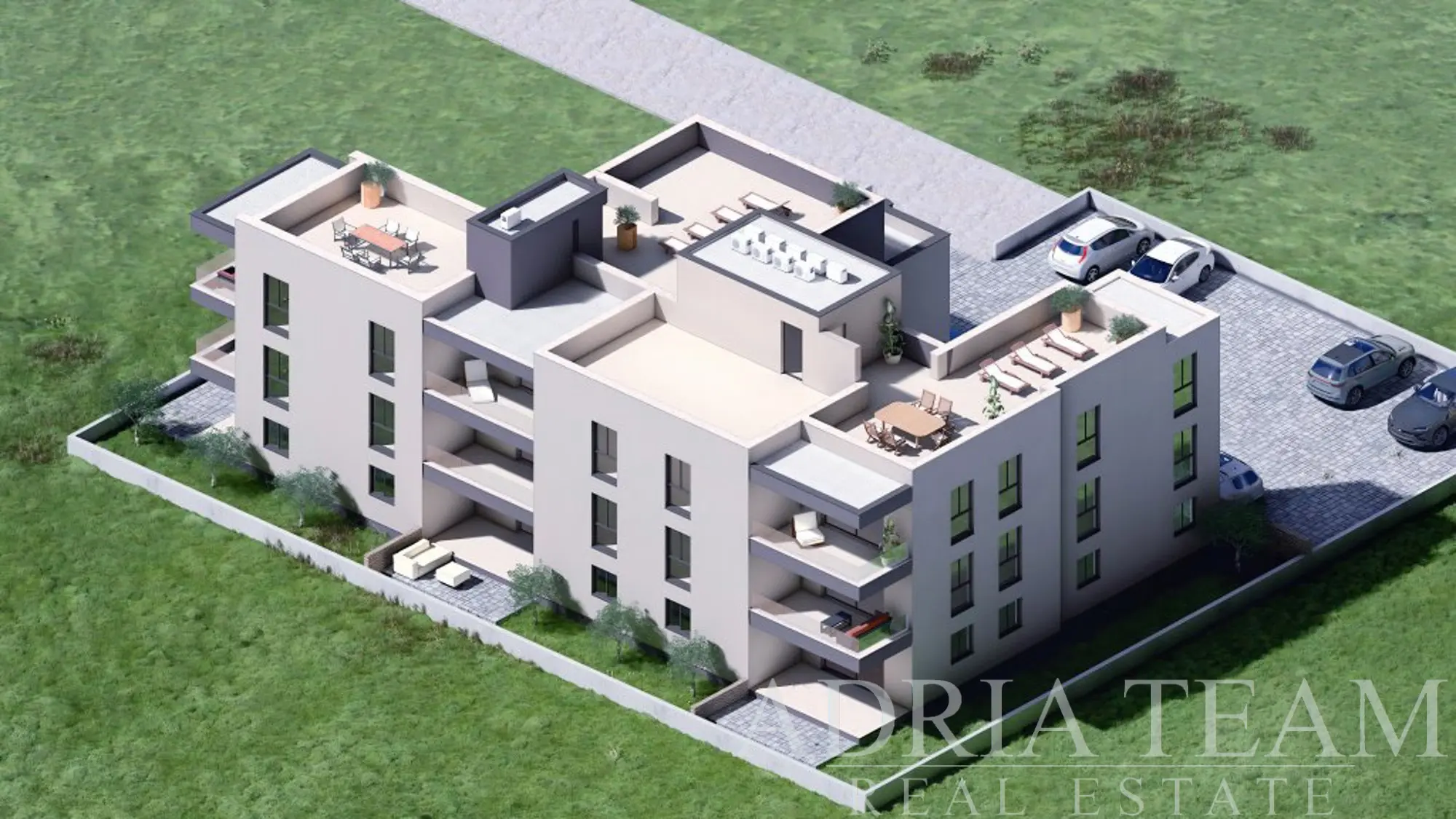 MODERN TWO-BEDROOM APARTMENT WITH COVERED TERRACE IN A NEW DEVELOPMENT – PRIVLAKA, SABUNIKE